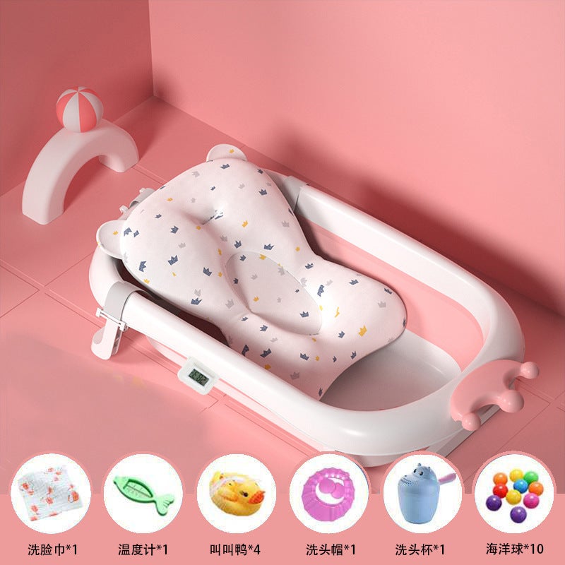 Baby Bath Tub Baby Folding Tub Newborn Children Sitting And Lying Household Large Bath Tub Children'S Products - Image 1