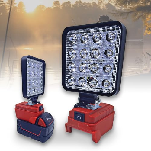byczone Cordless Work Light Compatible with Milwaukee 18V Battery Wide Beam Flood Light with Two USB Charging Port Flashlight for EmergencyWorkshopGarage 1pcs 48w - Image 1