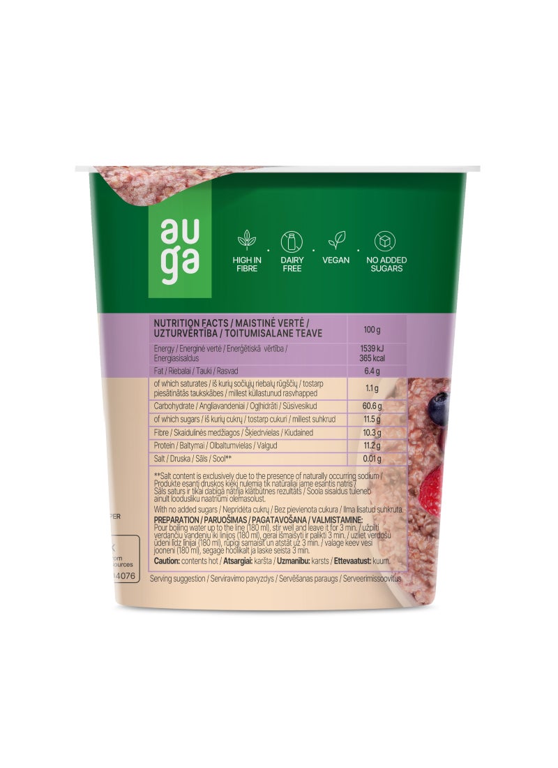 Auga Organic Wild Berries Wholegrain Oatmeal Porridge - Image 2