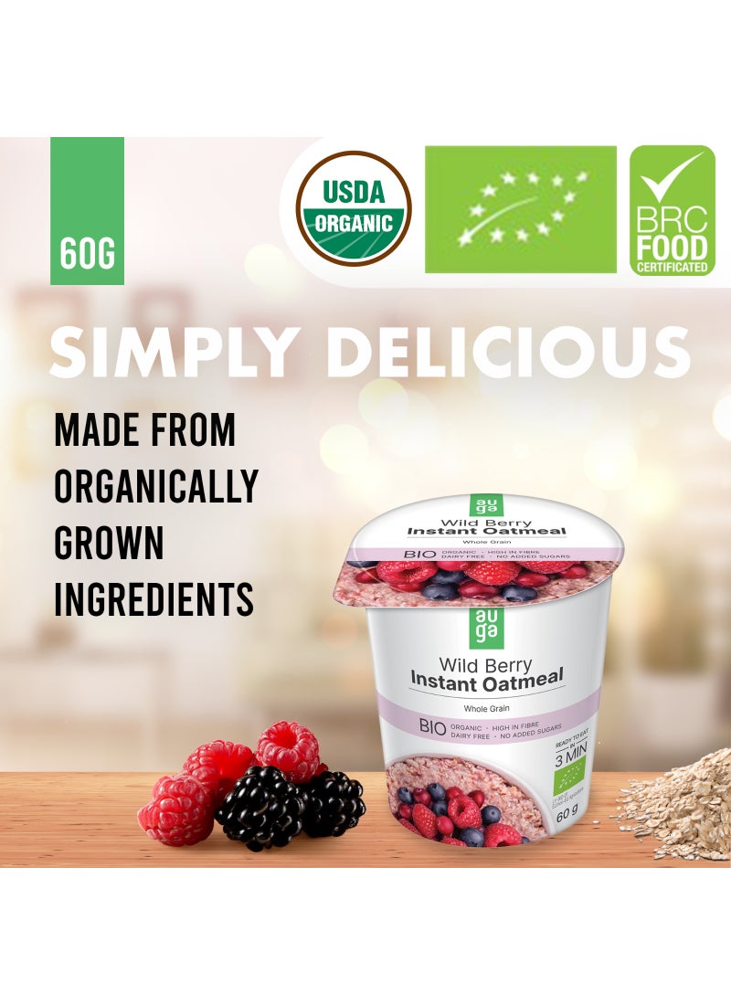 Auga Organic Wild Berries Wholegrain Oatmeal Porridge - Image 3