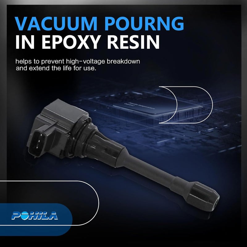 POHILA Ignition Coil Set of 4 for Nissan Infiniti Models - Image 5