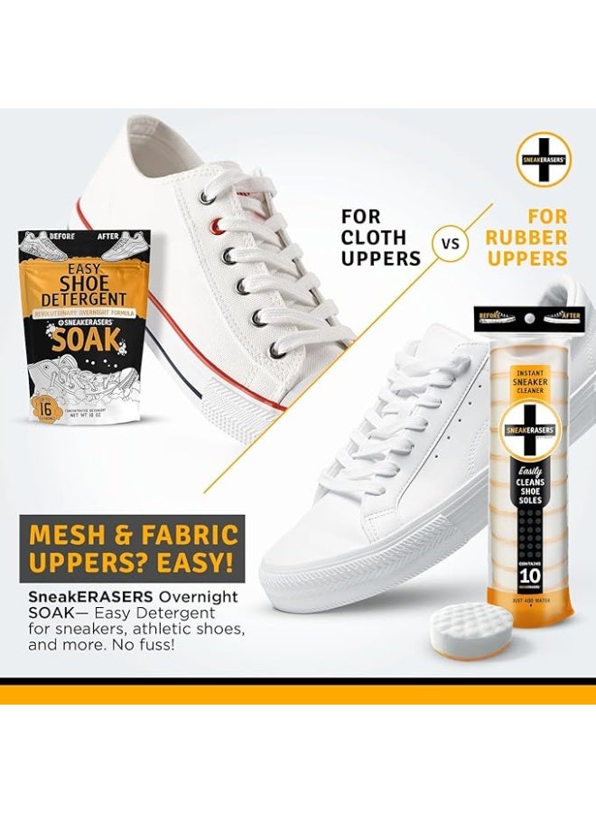 SneakERASERS Instant Sole and Sneaker Cleaner, Premium, Disposable, Dual-Sided Sponge for Cleaning & Whitening Shoe Soles (10 Pack) - Image 3
