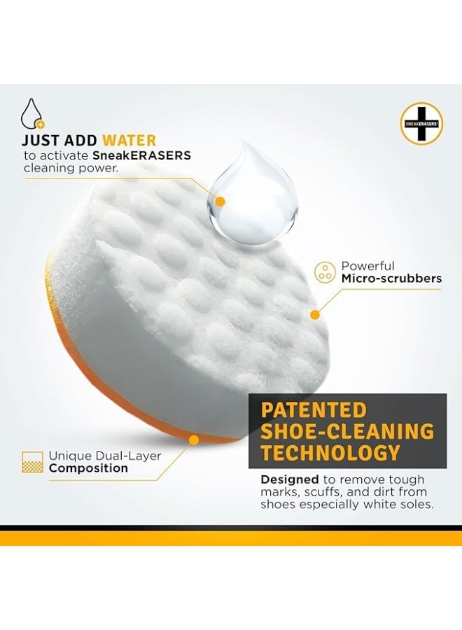 SneakERASERS Instant Sole and Sneaker Cleaner, Premium, Disposable, Dual-Sided Sponge for Cleaning & Whitening Shoe Soles (10 Pack) - Image 2