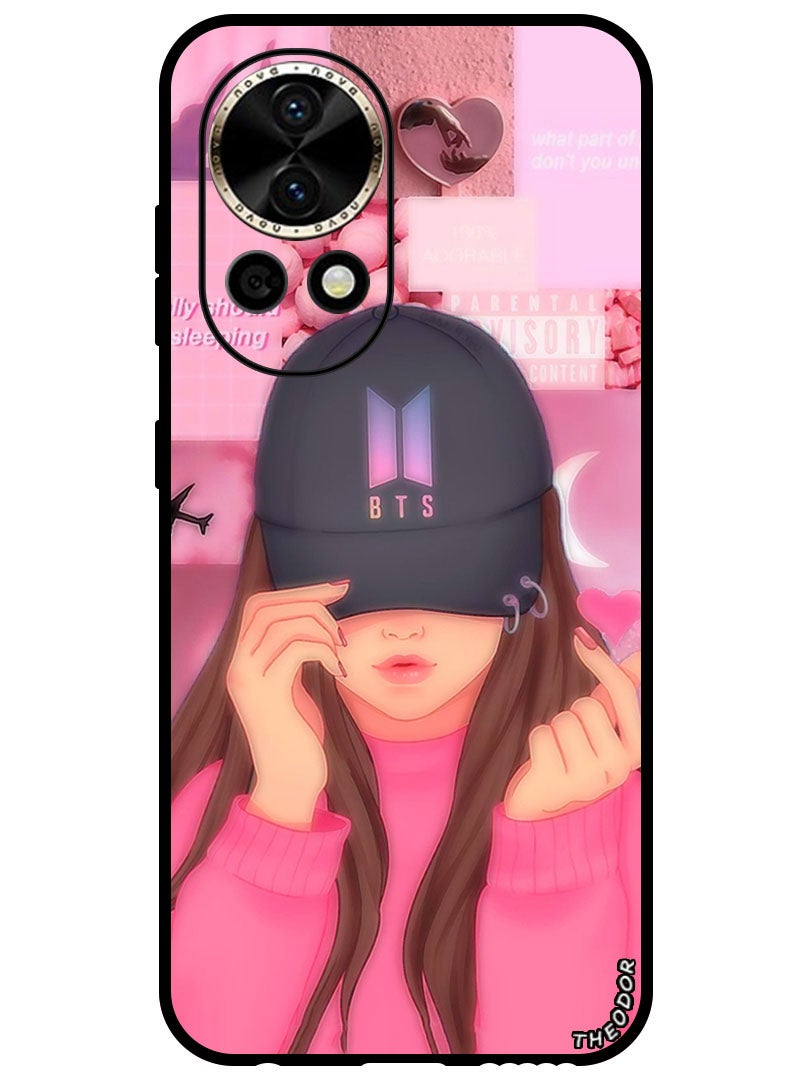 Theodor Protective Case Anti Scratch Shock Proof Bumper Cover For Huawei Nova 12 Girl BTS Cap Snap  - Image 1