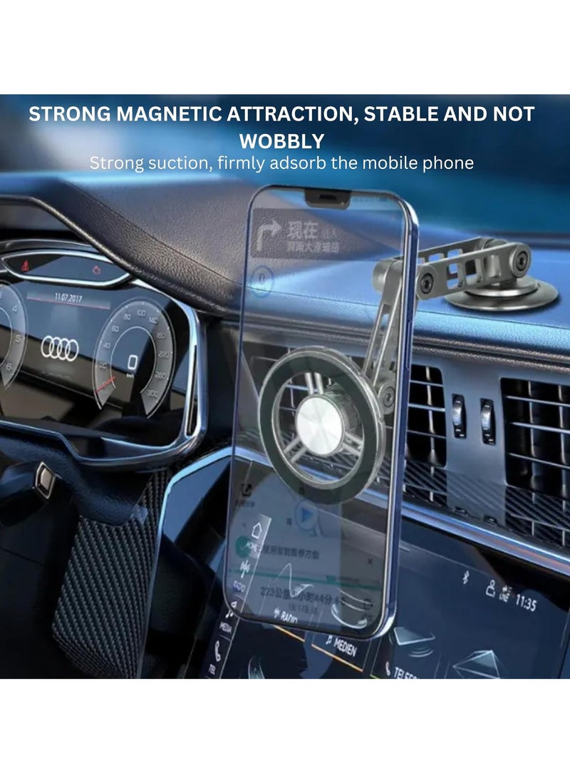 TIGER Universal Car Phone Holder – 20 Strong Magnets, 360° Rotation Magnetic Phone Mount for iPhone 16 Pro, Samsung, and All Smartphones (Black) – Secure, Durable, Adjustable Mobile Holder for Cars - Image 2