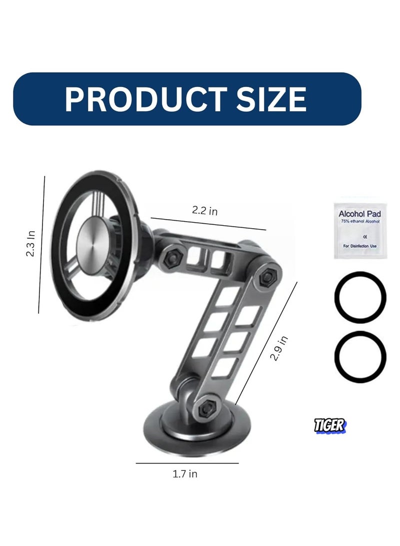TIGER Universal Car Phone Holder – 20 Strong Magnets, 360° Rotation Magnetic Phone Mount for iPhone 16 Pro, Samsung, and All Smartphones (Black) – Secure, Durable, Adjustable Mobile Holder for Cars - Image 5
