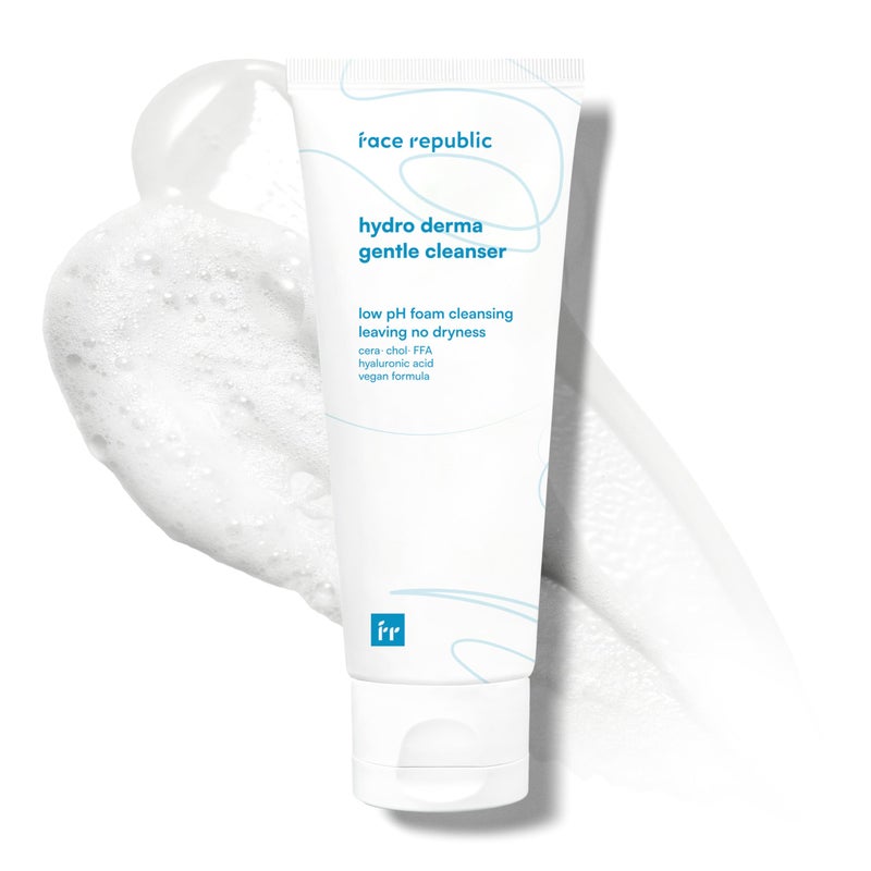 Face Republic Hydro Derma Gentle Cleanser 100ml 3.38 fl oz | Extra Gentle Foam | Ceramide NP, Hyaluronic Acids, Panthenol |For Sensitive Skin | Vegan Korean Skin Care - Image 1