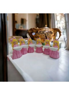 Taşdevri Life Tasdevri Life Pink Bow Turkish Delight Girl Coffee Side Presentation Turkish Delight Sugar Bowl 6 Piece Set  - Image 2