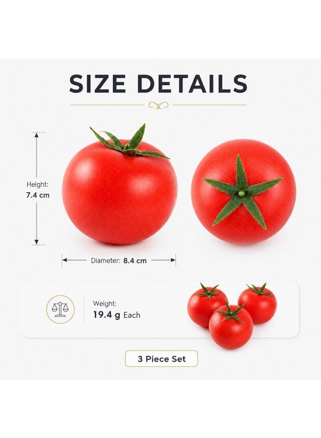 Realistic Artificial Tomato Display Props 3 Piece Set - Image 3