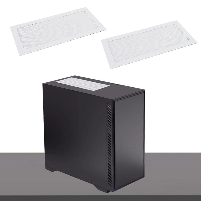 2Pcs Magnetic PC Dust Cover Black Fine Mesh Filter Ventilation Design Easy Installation - Image 2