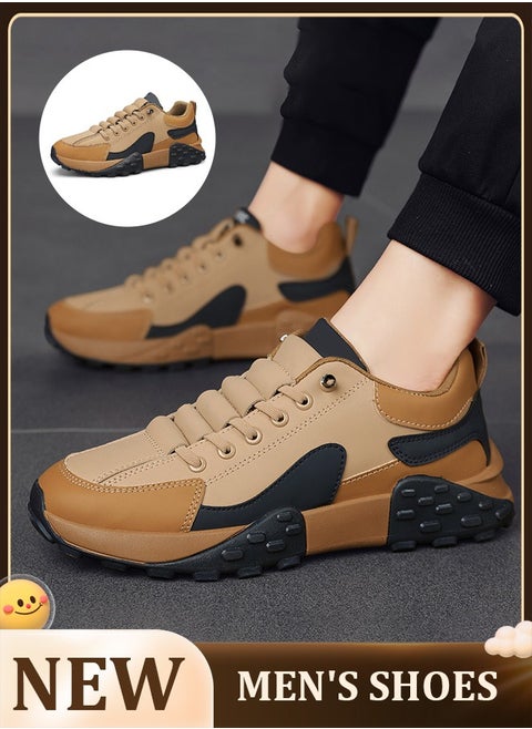 Men's breathable waterproof low-top sports shoes: Comfortable and non-slip design for running, jogging, hiking, and versatile outdoor fitness activities.