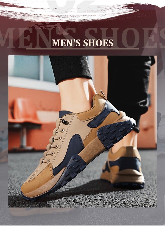 Men's breathable waterproof low-top sports shoes: Comfortable and non-slip design for running, jogging, hiking, and versatile outdoor fitness activities.