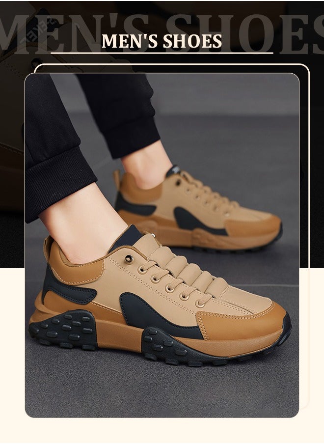 Men's breathable waterproof low-top sports shoes: Comfortable and non-slip design for running, jogging, hiking, and versatile outdoor fitness activities.