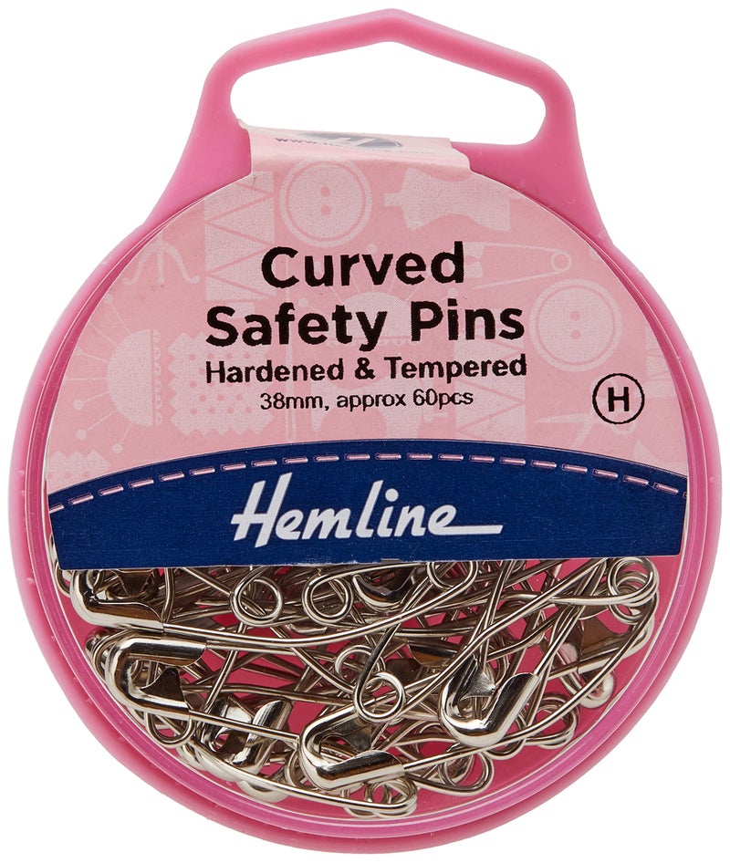 Hemline Safety Pins Nickel Silver