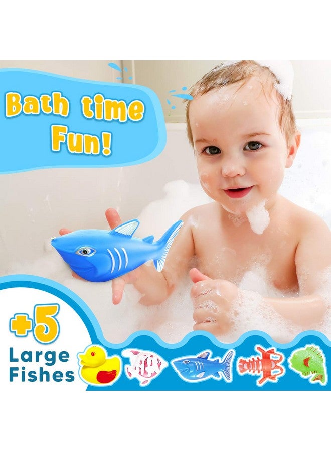 Goody King Magnetic Fishing Game Pool Toys for Kids - Bath Outdoor Indoor Carnival Party Water Table Toys Fish for Kids Age 3 4 5 6 Years Old 2 Players Gift (Large) - Image 5