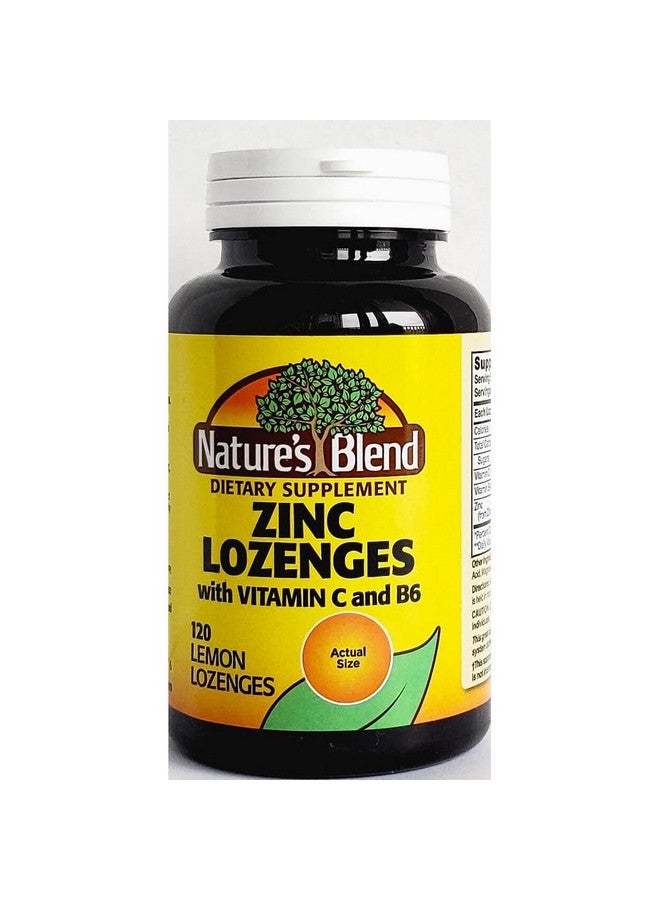 Nature's Blend Zinc Lozenges Lemon 120 Ct
