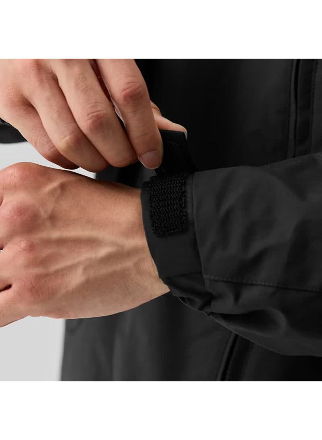 Markless Autumn And Winter Men's Hooded Jacket Patchwork Casual Coat Wtb4158m Black M - Image 3