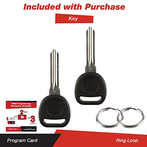 KeylessOption Keyless Entry Remote Control Car Key Fob Replacement for 15913420 with Key (Pack of 2) - Image 5