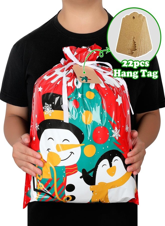 VIMUSFUN Drawstrings Christmas Gift Bags Assorted Sizes, 22Pcs Holiday Gift Bag Bulk Christmas Bags For Gifts - Image 5
