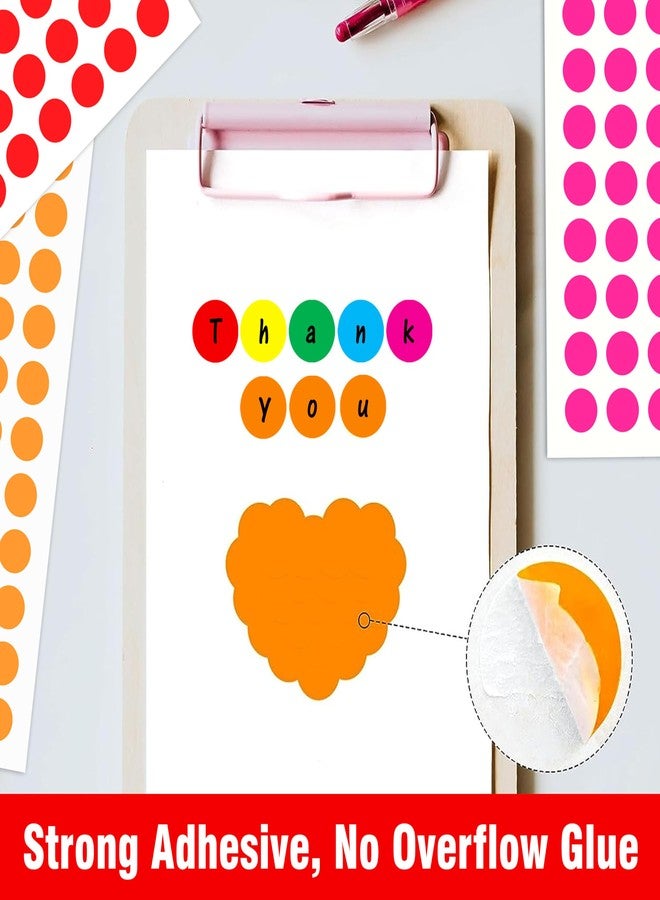 Twinster Mix Color (0.5 Inch) Round Dot Sticker Self Adhesive Labels Writable Surface for Kids Activity, File Classification, Calendar Planner, Organizing (Mix Colors) - Image 3