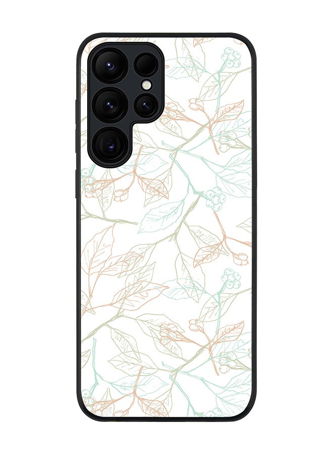 Stylizedd For Samsung Galaxy S25 Ultra 5G Case,Slim fit Camera Protection, Shockproof Thin Phone cover  - Delicate Sprigs - Image 1