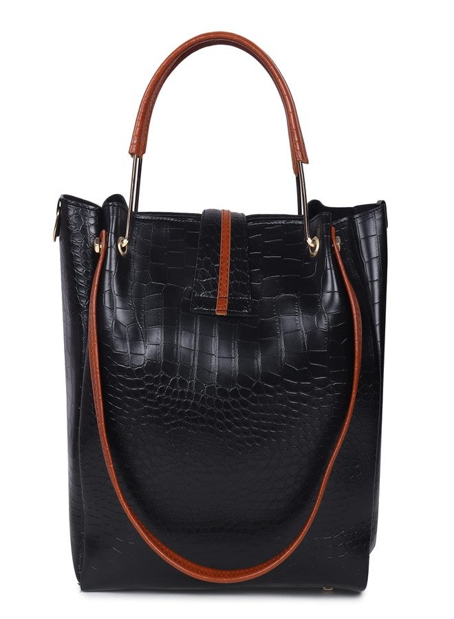 DANIEL CLARK Handbags Set of 2 For Women and Girls (Black) - Image 4