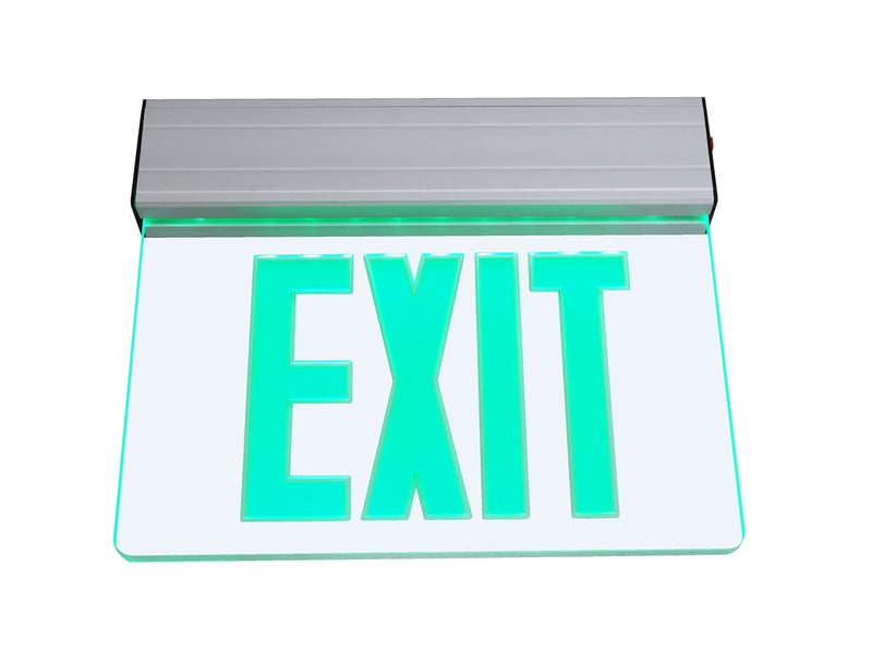 NICOR Lighting LED Emergency Exit Sign Clear with Green Lettering EXL210UNVALCLG1