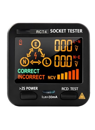 Outlet Tester EBTN LCD with Voltage Display RCD Receptacle Socket Tester Circuit Analyzer Polarity Detector Leakage Tester Electricity Line Fault Checker 8 Visual Indications - pzsku/Z48E3F8DBED8C6DA3DFBAZ/45/_/1717037619/513771ea-9244-4958-a291-5a18a7030ba5