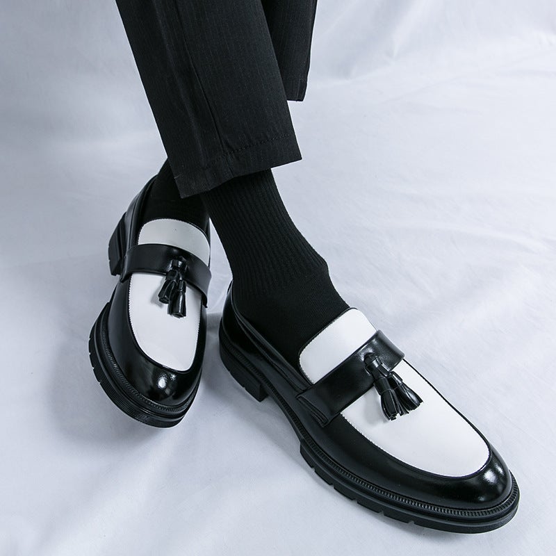 Plus Size New Casual Leather Shoes Fashion Business Dress Leather Shoes Men'S Wedding Shoes Leg Tassel Small Leather Shoes - Image 4