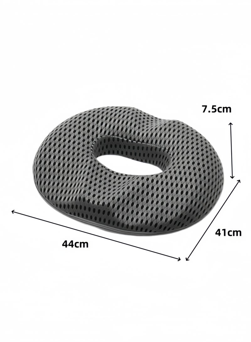 Memory Foam Seat Cushion Pillow for Tailbone Pain Relief, Sitting Pillow for Office Chair Car Seat, Hemorrhoid Pillows for Sitting, Donut Cushion for Man, Back, Coccyx, Sciatica Support Pad (Grey) - Image 2