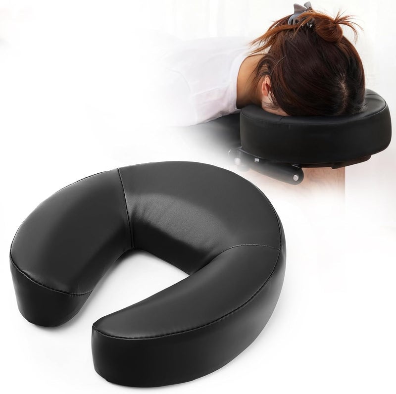 KONOVOLY Universal Headrest Face Cushion Face Pillow for Massage Table and Massage Chair, Professional Massage Table Universal Face Head Neck Rest Pad with Soft Memory Foam (Black) - Image 1