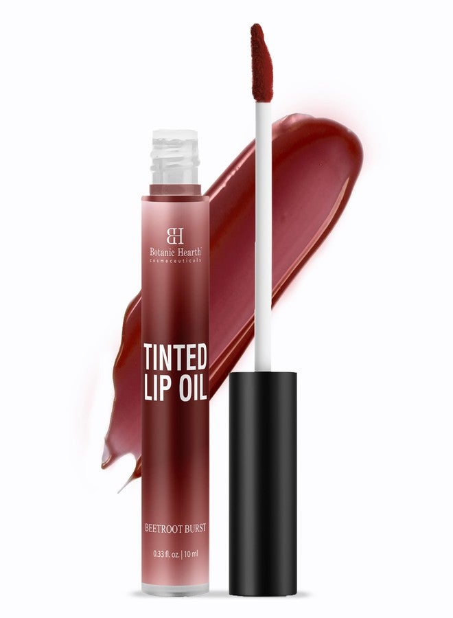 Botanic Hearth Tinted Lip Oil | Moisturizing Lip Gloss Oil for Dry Lips | Deep Red Gloss | Lightweight & Non Greasy | 0.3fl oz - Image 1