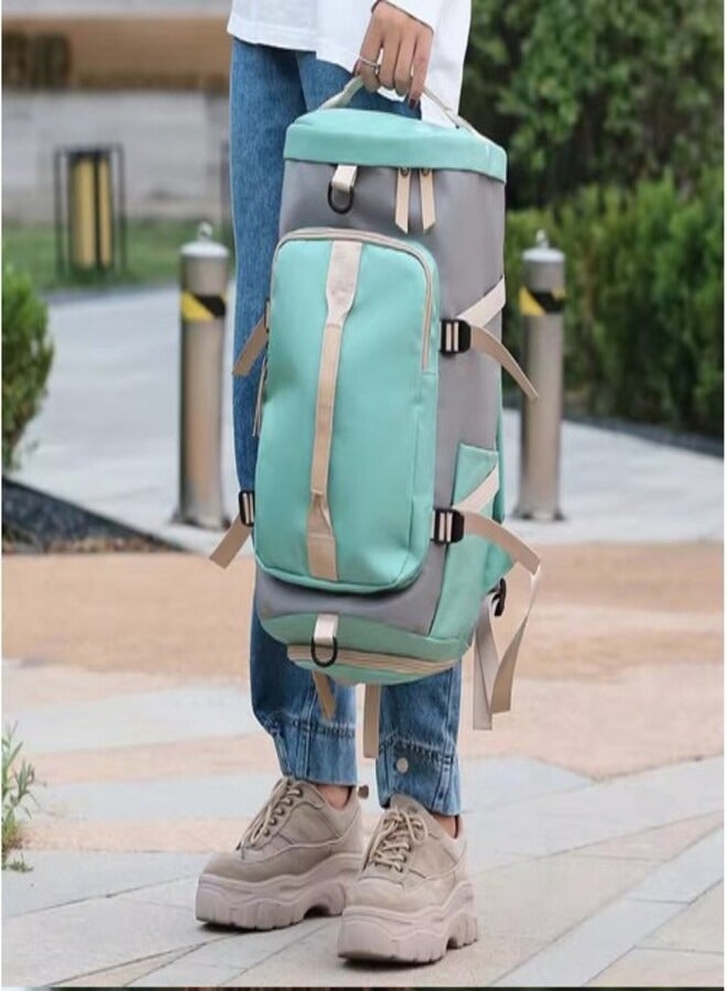 Sports Duffle Backpack for Women Gym Bag Holdall Rucksack with Shoes Compartment for Sport Traveling Swimming Yoga Hiking Camping - Image 4