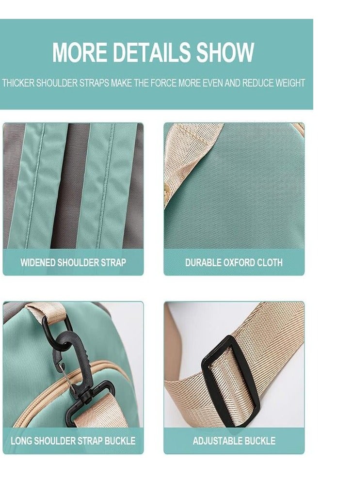 Sports Duffle Backpack for Women Gym Bag Holdall Rucksack with Shoes Compartment for Sport Traveling Swimming Yoga Hiking Camping - Image 5