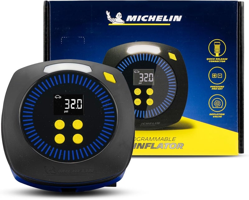 Michelin 12V Digital Micro Programmable Tyre Inflator, Black - Image 1