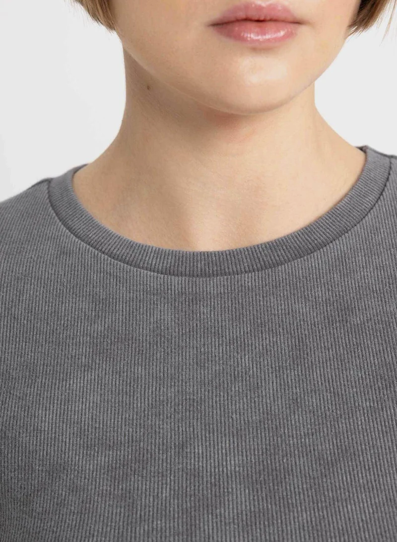 DeFacto  Woman Fitted Short Sleeve T-Shirt  | Best Price UAE