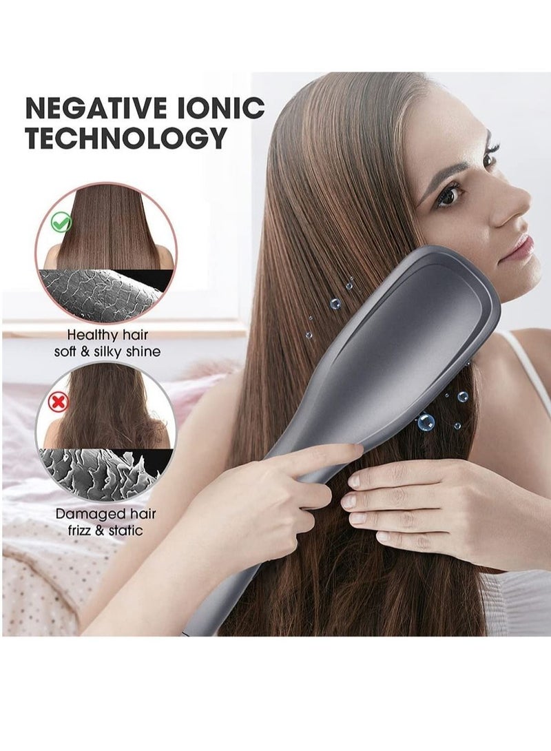 2 In 1 Professional Hair Dryer Brush Negative Ion Blow Dryer Straightening Brush Hot Air Styling Comb Electric Hair Straightener Styler - Image 4