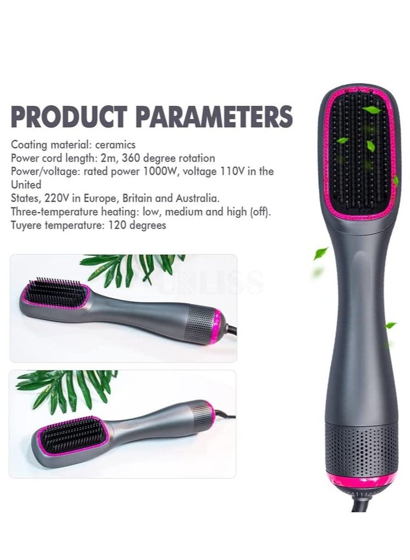 2 In 1 Professional Hair Dryer Brush Negative Ion Blow Dryer Straightening Brush Hot Air Styling Comb Electric Hair Straightener Styler - Image 3