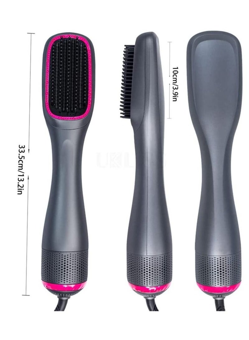 2 In 1 Professional Hair Dryer Brush Negative Ion Blow Dryer Straightening Brush Hot Air Styling Comb Electric Hair Straightener Styler - Image 1