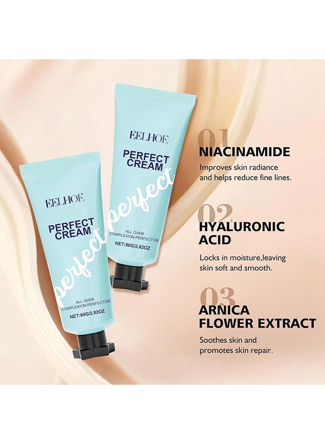 EELHOE Perfect Cream ,Supreme Creme All-Over Complexion Perfector, Beauty Body Coverage Perfector, Supreme Cream Body Perfector, Long Lasting Full Coverage Concealer, Leg Makeup Waterproof No Transfer (80g) - Image 4