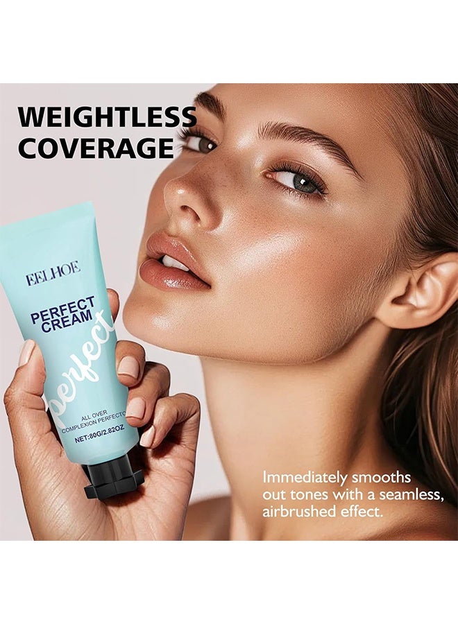 EELHOE Perfect Cream ,Supreme Creme All-Over Complexion Perfector, Beauty Body Coverage Perfector, Supreme Cream Body Perfector, Long Lasting Full Coverage Concealer, Leg Makeup Waterproof No Transfer (80g) - Image 5