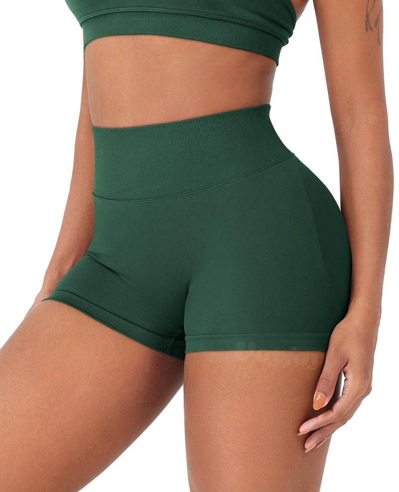 VOYJOY Women Workout Impact Shorts 2.5"/ 3.6"/ 4.5"/ 6" Scrunch Butt Lifting Gym Seamless Booty Biker Shorts - Image 3