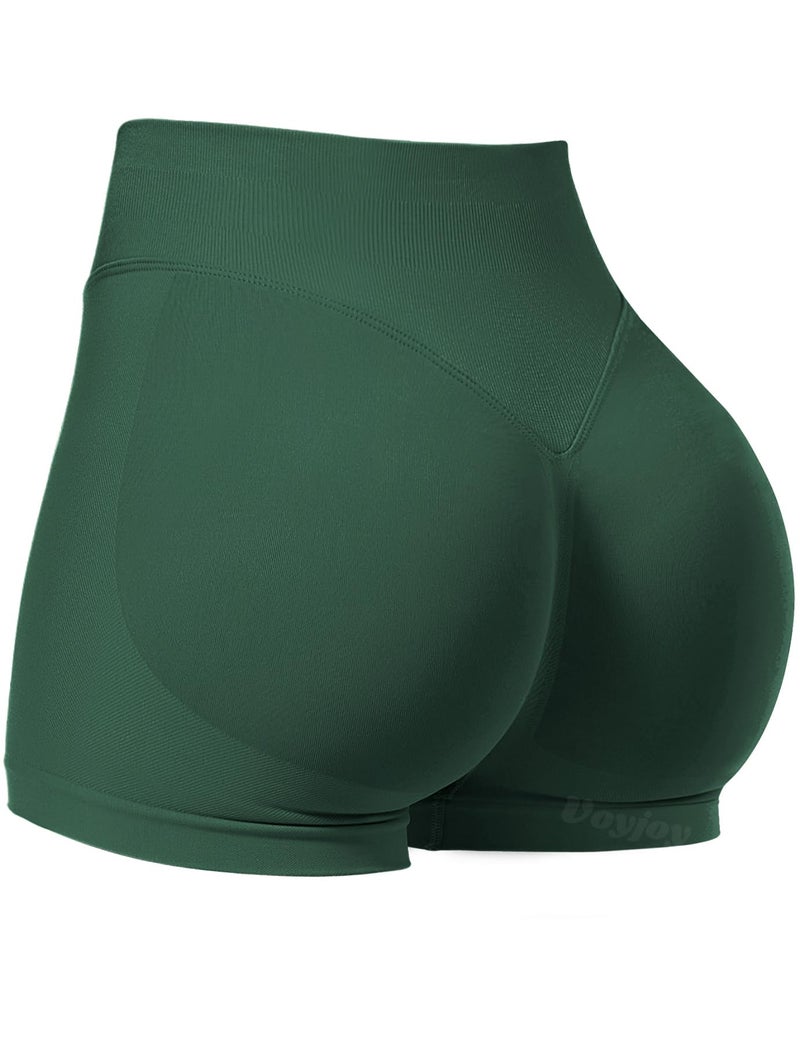 VOYJOY Women Workout Impact Shorts 2.5"/ 3.6"/ 4.5"/ 6" Scrunch Butt Lifting Gym Seamless Booty Biker Shorts - Image 1
