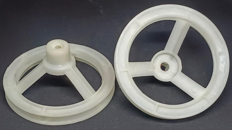 PARDZWORLD Pulley Wheel, 13.8 Cm, Suitable for lG Washing Machines, Match & Buy, Color: Off White. - Image 1