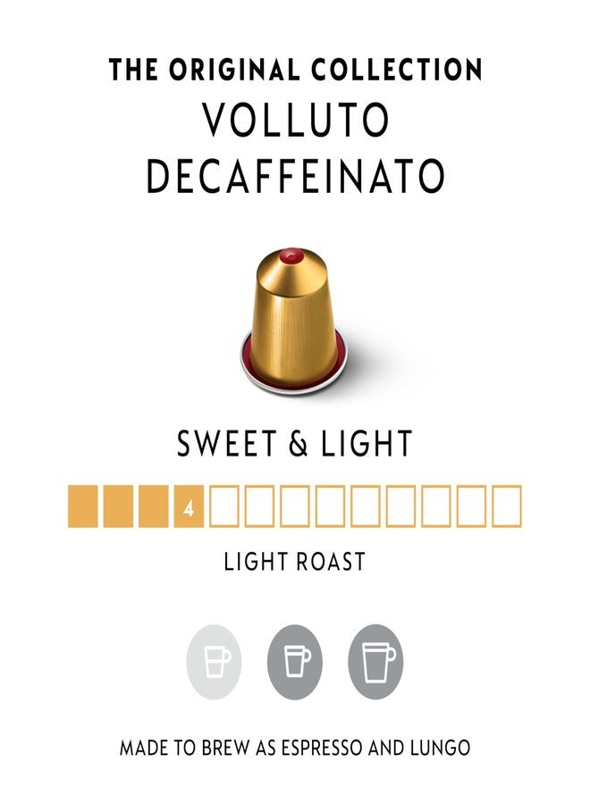Nespresso Capsules OriginalLine, Volluto Decaffeinato Mild Roast Coffee, 10 Count (Pack of 5) Coffee Pods, Brews 1.35 Ounce, (ORIGINALLINE ONLY) - Image 2