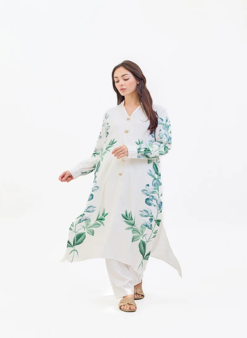 Hassal Two Piece Floral Printed Suit