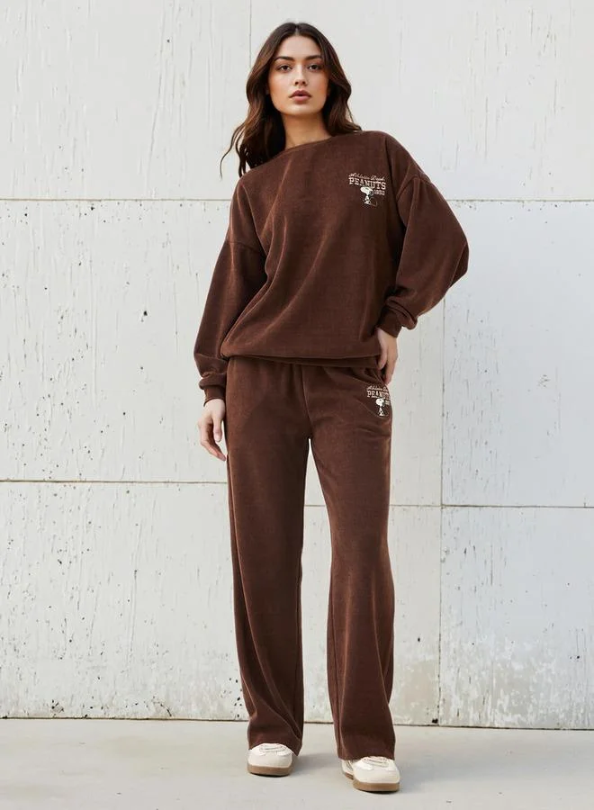 اس بي كاركترز سويت شيرت بوليستر مطرز بفول سوداني