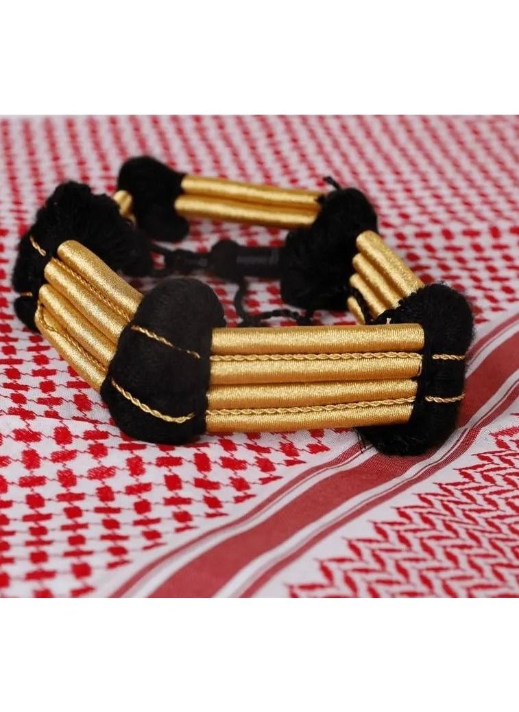 Alwaseef King Faisal's distinctive headband is designed in a unique way to celebrate Saudi Founding Day. This headband is a wonderful accessory that reflects national identity and adds a touch of luxury  - Image 3