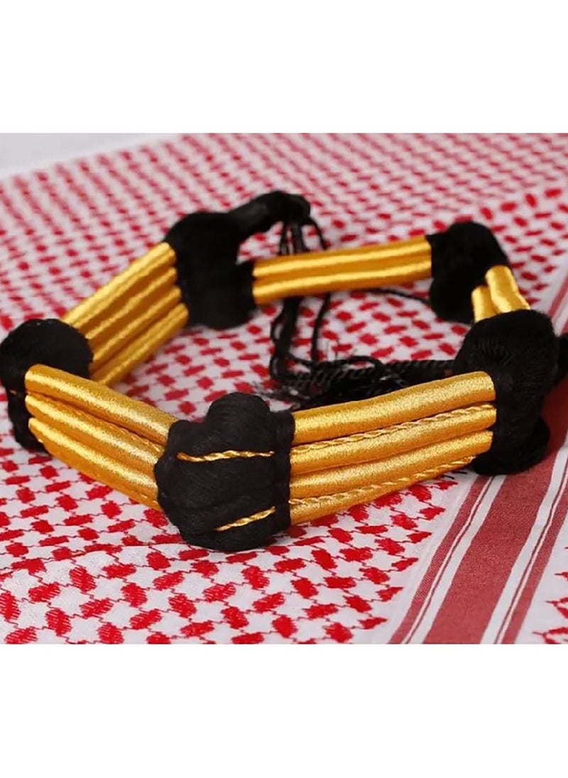 Alwaseef King Faisal's distinctive headband is designed in a unique way to celebrate Saudi Founding Day. This headband is a wonderful accessory that reflects national identity and adds a touch of luxury  - Image 2