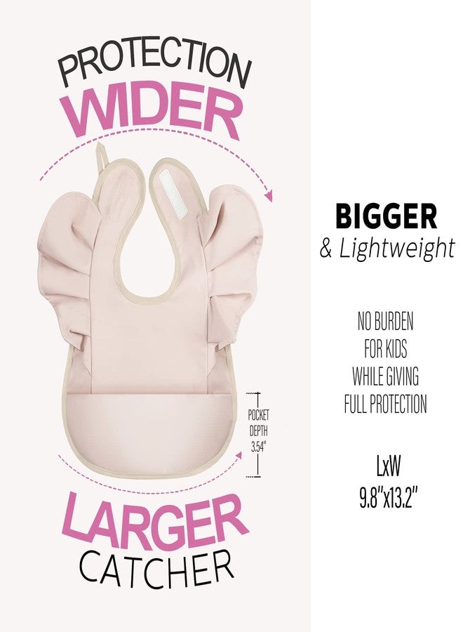 JaGely 3 Pcs Baby Food Bib for Eating Waterproof Washable Toddler Bib Soft Feeding Apron with Food Catcher for Toddler Boy or Girl Eating Travel Home Supplies - Image 3